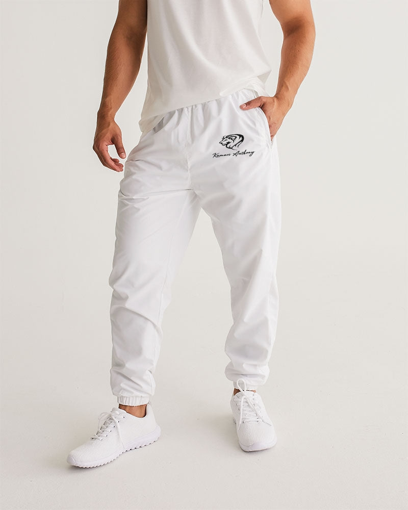 White & Black Logo Track Pants Men's Track Pants