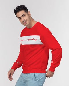 Red & White KAC Classic Men's Classic French Terry Crewneck Pullover