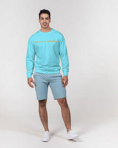 Turquoise & Orange KAC Classic Men's Classic French Terry Crewneck Pullover
